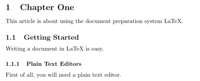 Output LaTeX