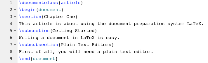 LaTeX Markup.